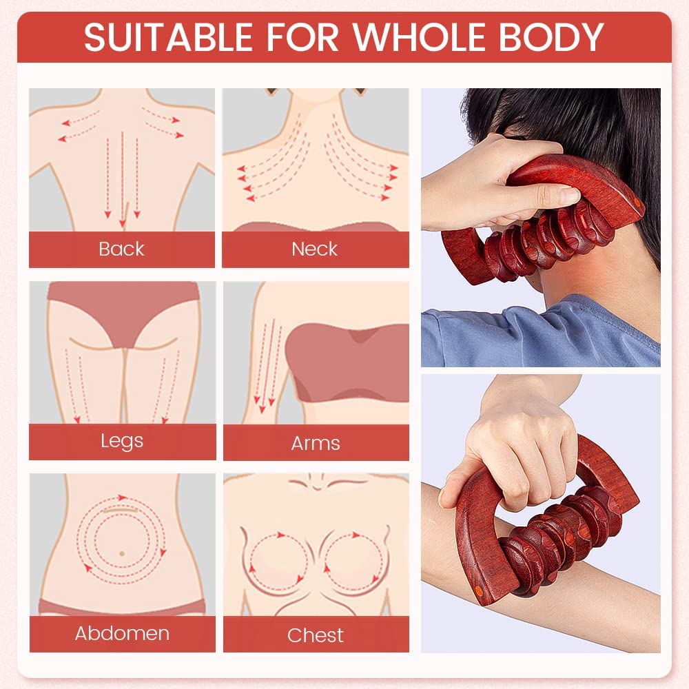 ROLEVIN® Portable Wooden Massage Roller For Cellulite
