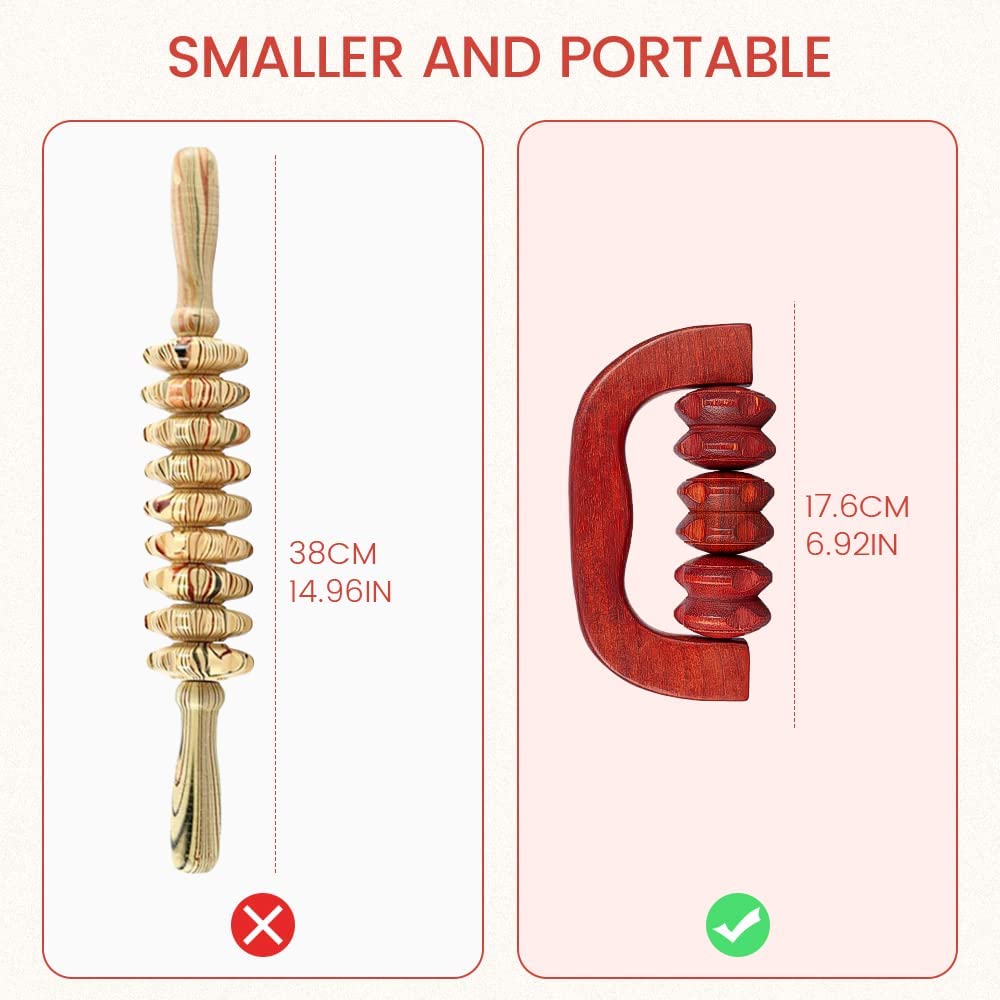 ROLEVIN® Portable Wooden Massage Roller For Cellulite